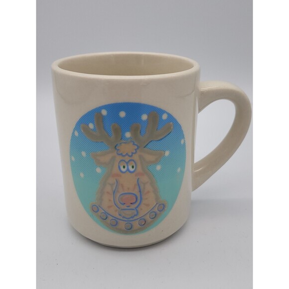 Denny's Reindeer Coffee Mug Restaurant Ware Derp Faced Deer Color Changing - Picture 12 of 12